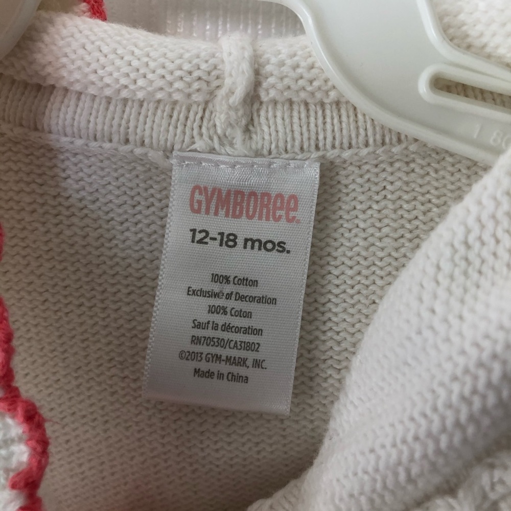 Gymboree Easter Bunny Button down Sweater Shrug Jacket Top 12-18 Months - Picture 6 of 7